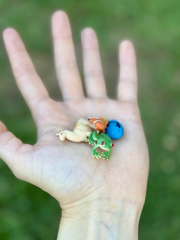 Mini animales blandos, mini peces blandos, rana arbórea blanda, mini llama, lindo Foto 3 de 4