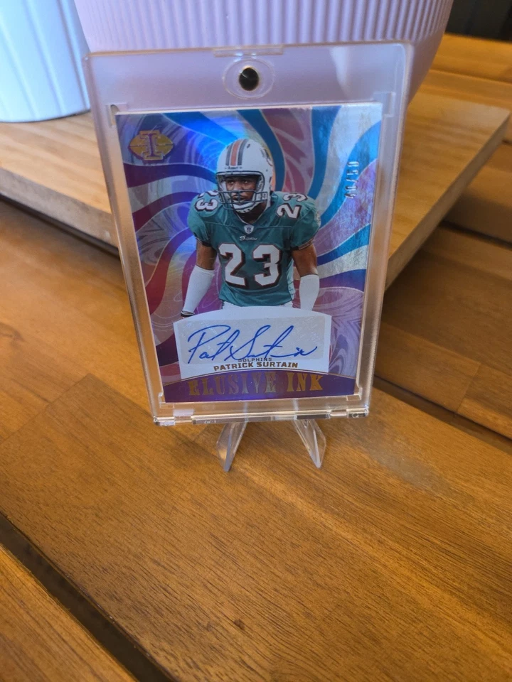 2023 Panini Illusions - Elusive Ink Patrick Surtain #EI-PSU Gold /50 (AU) - Image 3 of 4