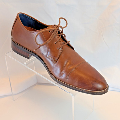 Cole Haan Cap Toe Oxford Dress Shoe Leather Cognac Lace Up 9.5M Business Classic