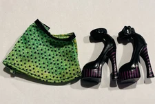 Monster High Create a Monster Skirt & Heels Shoes Replacement Set Mattel BIN M