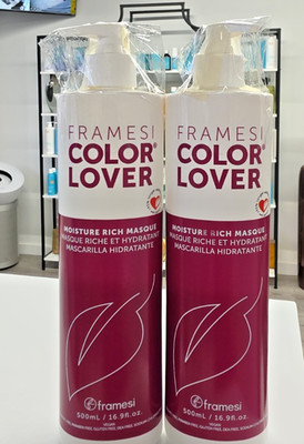 (2) Framesi COLOR LOVER Moisture Rich Masque 16.9 oz each Ships From My Salon!!
