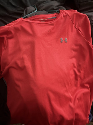 Under Armour Tech Tee Men's XXL Lot 2 Red/Black Crew Neck Short Sleeve Logo