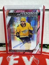 2023-24 O-Pee-Chee Platinum Rookie Red Prism 44/50 Jake Livingstone Auto RC