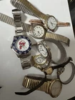 Vintage Watch Lot of 10 Parts Repair As Is Mixed Men’s & Ladies Some Running