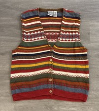 Vintage Original Russ Sport Company Knit Vest Womens XL Southwestern Sweater