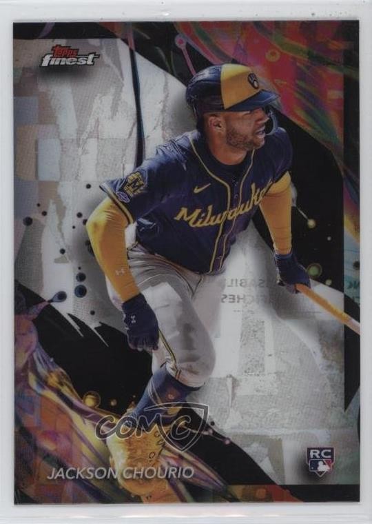 2024 Topps Finest Uncommon Refractor Jackson Chourio #159 Rookie RC 07i7