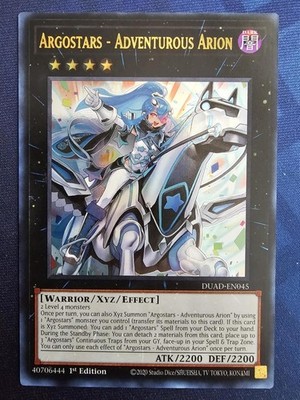 Argostars - Adventurous Arion DUAD-EN045 Duelist's Advance 1st Edition