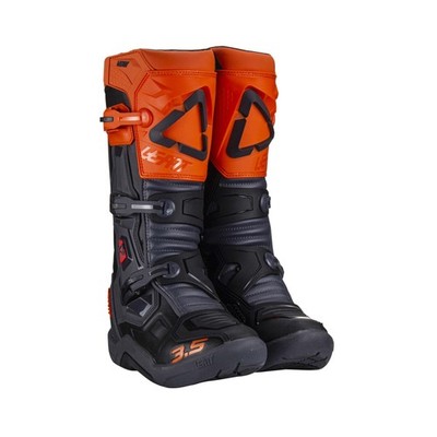 LEATT Moto 3.5 Motorradstiefel Arancio Nero SideLock, Größe 40,5-48