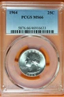 1964 - PCGS MS66 Washington Quarter #B39498