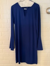MK Michael Kors V-Neck Dress Blue SZ M Cocktail Holiday New Years