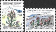 Timbres Flore Groenland 211/212 ** (75018FD)