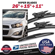 Front + Rear OEM Wiper Blades Set fits for Chevrolet Sonic 2012-2017 Windshield