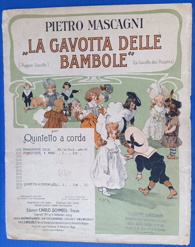 The Gavotte Of The Dolls By P. Mascagni Musical Score From The Early 1900s-12811