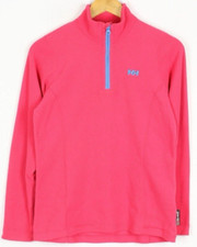 Helly Hansen Polartec Womens M Fleece Pullover Jumper 1/4 Zip Pink Lightweight