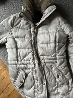 ladies cream barbour jacket size Fibredown With Fur Collar