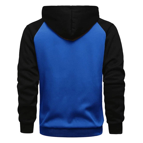 Herren Reißverschluss Hoodie Herbst Winter Sweatshirt Colorblock warme Jacke schwer - Bild 14 von 39