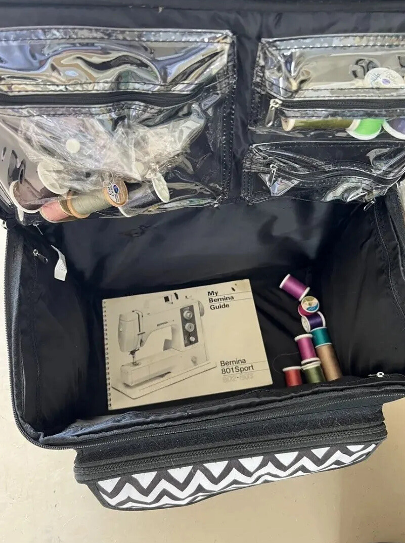 Bernina Sport 801 Sewing Machine Heavy Duty w/ Table Pedal Travel Bag