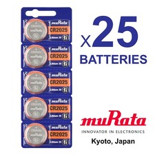25 NEW MURATA CR2025 3V Lithium Battery FRESHLY NEW Expire 2032 - ex SONY