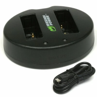 Wasabi Power Dual USB Battery Charger for Olympus BLS-1, BLS-5, BLS-50,