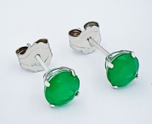 GENUINE 1.26 Cts EMERALD STUD EARRINGS 14K SOLID GOLD - Free Appraisal  - NWT