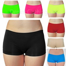 Seamless Stretch Booty Boy Shorts Spandex Workout Biker Hot Pants ONE SIZE 7"
