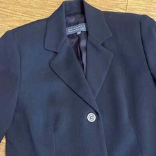 Vintage Alex Garfield Marks Fine Ribbed Black Long Length Size 0 Blazer Jacket