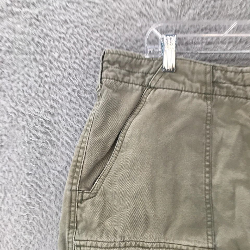 GH 贝斯地球工装短裤男式 36 卡其色绿色中腰拉链门襟棉休闲 — 第 2/4 张图片