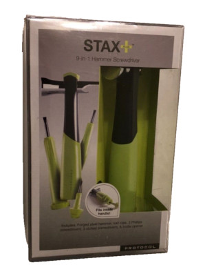 Stax Plus 9-in-1 Hammer Screwdriver Lime Green 5592-5A Protocol Tools Sealed