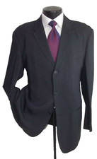 Emporio Armani gray textured pattern 3button rayon blend Jacket Coat 40R