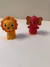 My B. Toys Finger Puppets Animal Pets Lot Of 2 Elephant  Lion