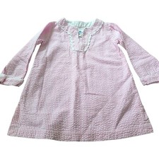 Florence Eiseman Swimsuit Coverup Girls SZ 4 Pink White Candy Stripe Longsleeve