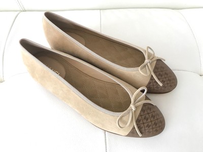 beige suede flats