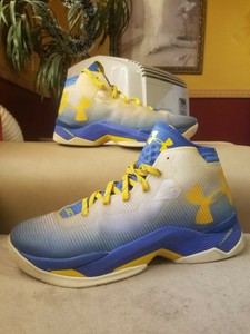 steph curry shoes blue and white