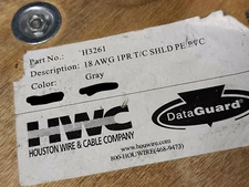 Houston Wire & Cable H3261 18/1P Dataguard Shielded Twist Pair PE PVC Gray /50ft