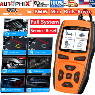 Autophix 7810 For BMW Mini OBD2 Scanner Auto ABS SAS TPS EPB CBS Diagnostic Tool