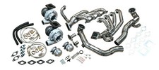 For Corvette C5 C6 Twin Turbo Hot Parts Kit T4 Turbos Wastgates Oil Lines