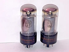 1963 Toshiba 6V6GT Tubes, Matched Pair, High Testing, Matched Codes