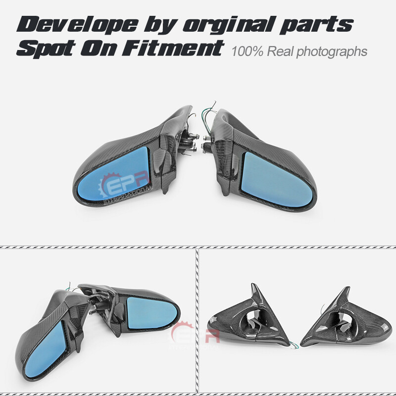 For Z32 300ZX Carbon Fiber Ganador Aero Mirror Rearview Side