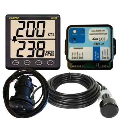 NASA Marine Clipper Duet Elektromagnet Log & Depth Transducer EML3-PULSE+DUET