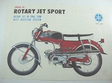 YAMAHA YGS1 80 ROTARY JET SPORT 1967 Genuine OEM Sales Brochure RARE!!!!!!