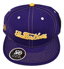 Stall & Dean Mens Est 1898 Purple & Yellow Baseball Fitted Cap Hat Pick Size New