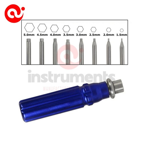 Bone Screwdriver Set With Quick Coupling Handle Surgical Instruments Set By Ai - Picture 3 of 3