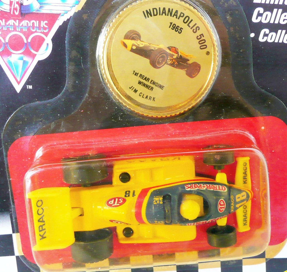 VINTAGE MATCHBOX INDY INDIANAPOLIS 500 JIM CLARK LTD EDITION KRACO RACE CAR COIN - Image 2 of 4