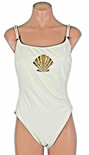Vintage 90s 80s La Blanca One Piece High Cut Swimsuit Bathing Suit Cotton 16