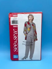 UNCUT 1998 #5803 Butterick See & Sew pattern - Pant Suit - 6, 8, 10