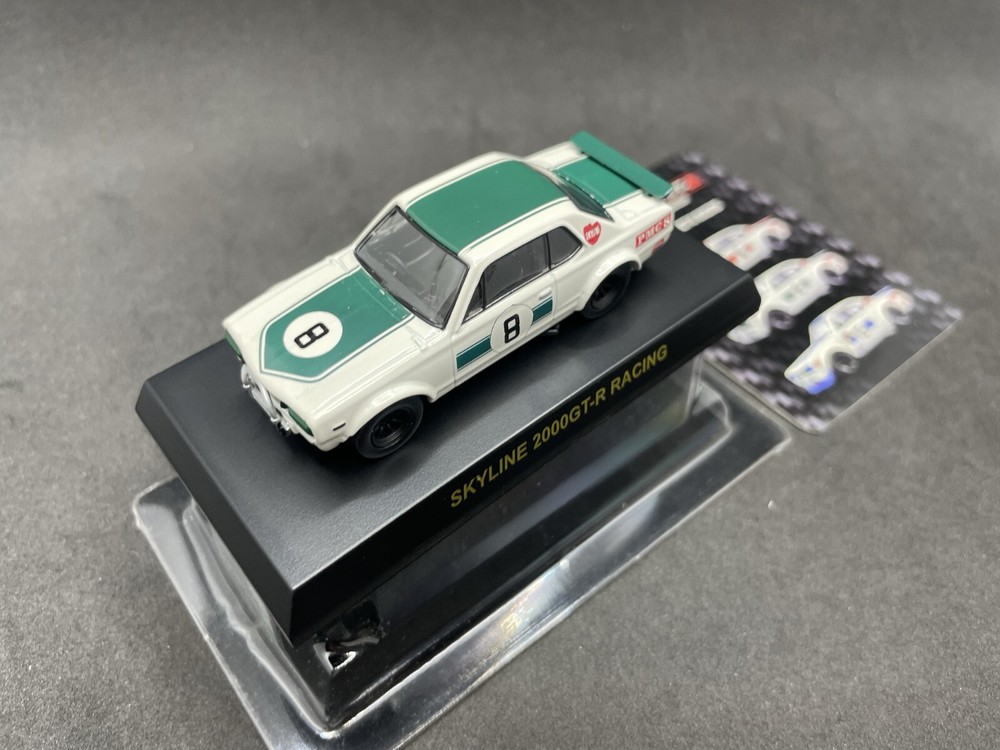 1/64 Kyosho Nissan Skyline GT-R 2000GT-R RACING 8 diecast model car 48H2