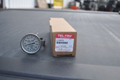 Tel-Tru Thermometer LT225R 8'' Stem w/Stainless Clip For Pan Pot Range 0-220F USA