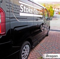 Matte Schwarze Seitenspiegelblenden + Amber LED FüR Fiat Talento SWB 2016+