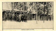 Deutsche Unterst&auml;nde-Blockh&auml;user im Walde an der D&uuml;na c.1916