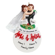 PERSONALIZED The Newly Wedded Mr Mrs Ornament - 2023 Keepsake Gift
